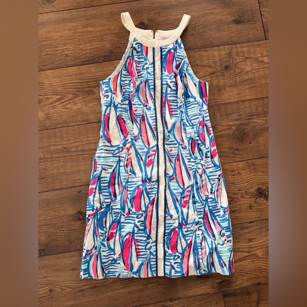 Lilly Pulitzer Blue and Pink Patterned Dress